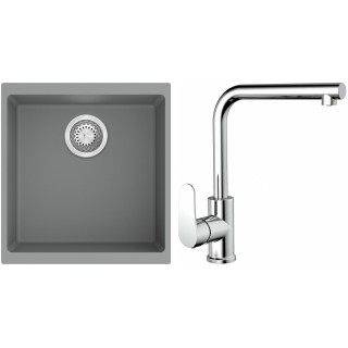 Set StrongSinks S3 (dřez Hron 430 Šedá + baterie Stréva Chrom)