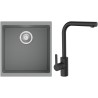 Set StrongSinks S3 (dřez Hron 430 Šedá + baterie Ipoly Černá matná)