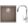 Set StrongSinks S3 (dřez Hron 430 Béžová + baterie Garonne Chrom)