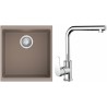 Set StrongSinks S3 (dřez Hron 430 Béžová + baterie Stréva Chrom)