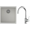 Set StrongSinks S3 (dřez Hron 430 Bílá + baterie Rhona Chrom)