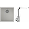 Set StrongSinks S3 (dřez Hron 430 Bílá + baterie Stréva Chrom)