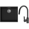 Set StrongSinks S3 (dřez Hron 530 Černá + baterie Loira Černá matná)