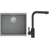 Set StrongSinks S3 (dřez Hron 530 Šedá + baterie Ipoly Černá matná)