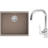 Set StrongSinks S3 (dřez Hron 530 Béžová + baterie Garonne Chrom)