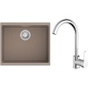 Set StrongSinks S3 (dřez Hron 530 Béžová + baterie Seina Chrom)