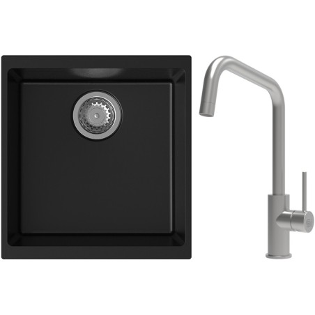 Set StrongSinks S3 (dřez Hron 430 Černá + baterie Arda Nerez)