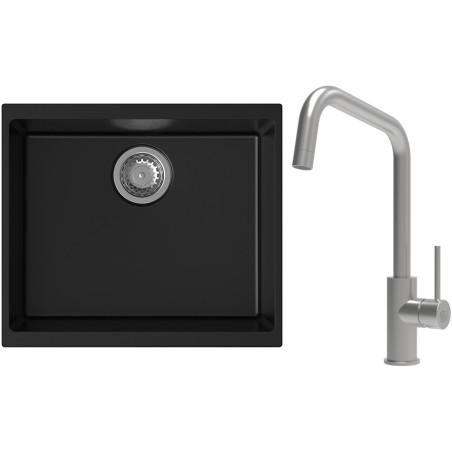 Set StrongSinks S3 (dřez Hron 530 Černá + baterie Arda Nerez)