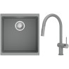Set StrongSinks S3 (dřez Hron 430 Šedá + baterie Neris Šedá, nerezová koncovka)