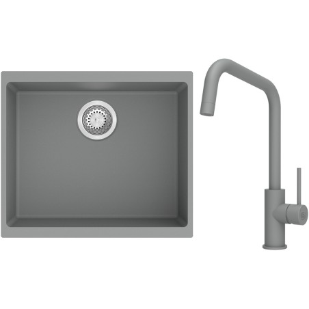 Set StrongSinks S3 (dřez Hron 530 Šedá + baterie Arda Šedá)
