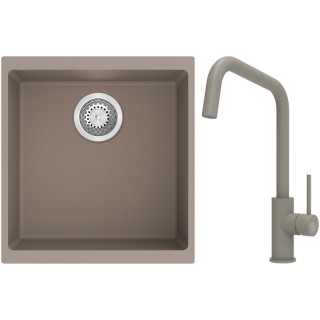 Set StrongSinks S3 (dřez Hron 430 Béžová + baterie Arda Béžová)