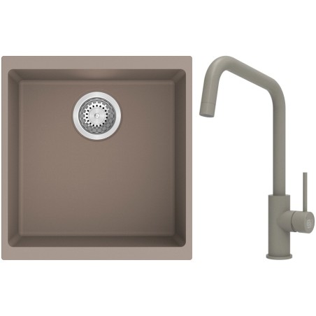 Set StrongSinks S3 (dřez Hron 430 Béžová + baterie Arda Béžová)