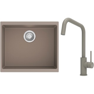 Set StrongSinks S3 (dřez Hron 530 Béžová + baterie Arda Béžová)