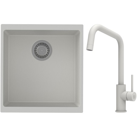 Set StrongSinks S3 (dřez Hron 430 Bílá + baterie Arda Bílá)