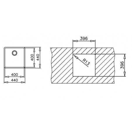 Kuchyňský dřez Teka BE Linea RS15 40.40 X Nerez