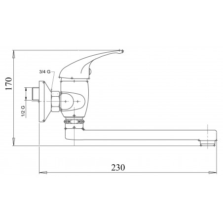 Kuchyňská, koupelnová baterie Metalia 55 55077.0 Chrom, plná páčka, 100 mm Kuchyňská, koupelnová baterie Metalia 55 55077.0 Chrom, plná páčka, 100 mm