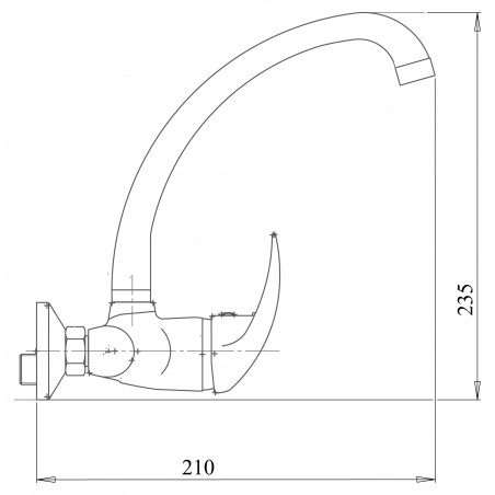 Kuchyňská, koupelnová baterie Metalia 55 55134.0 Chrom, páčka s otvorem, 100 mm Kuchyňská, koupelnová baterie Metalia 55 55134.0 Chrom, páčka s otvorem, 100 mm