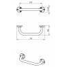 Madlo Metalia 1 6132.0 Chrom, 250 mm Madlo Metalia 1 6132.0 Chrom, 250 mm