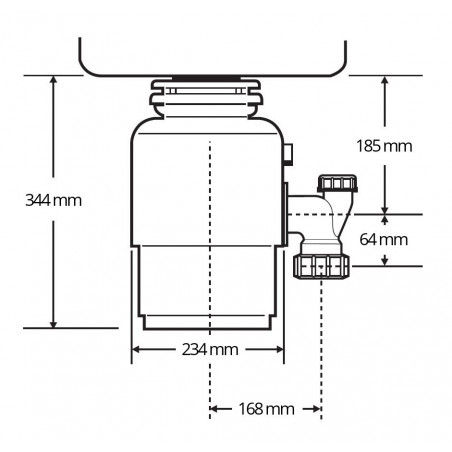 Drtič odpadu Blanco M200 evolution - ISE, s pneuspínačem Drtič odpadu Blanco M200 evolution - ISE, s pneuspínačem