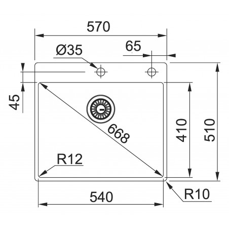 Kuchyňský dřez Franke Box BXX 210/610-54 TL