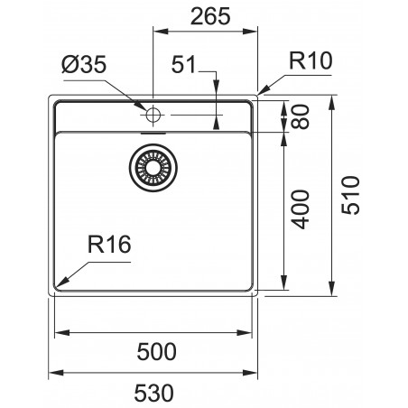 Kuchyňský dřez Franke Maris MRX 210/610-50 TL