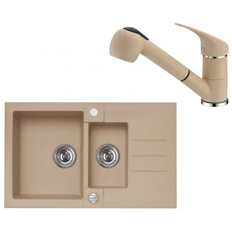 Set Alveus (dřez Rock 70 Beige 55 + baterie AM 20 Beige 55 + dárek) Set Alveus (dřez Rock 70 Beige 55 + baterie AM 20 Beige 55 + dárek)