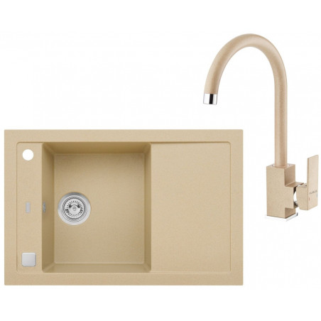 Set Alveus (dřez Formic 30 + baterie Santo + dárek) Beige 55