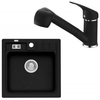 Set Alveus (dřez Niagara 20 Black 91 + baterie AM 20 Black 91)
