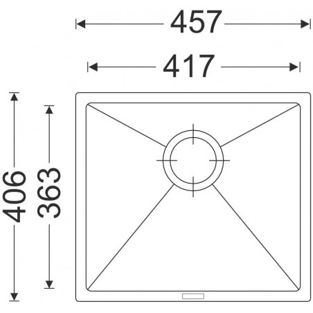 Kuchyňský dřez Sinks Frame 457 Titanium 72 Kuchyňský dřez Sinks Frame 457 Titanium 72