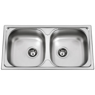 Kuchyňský dřez Sinks Okio 780 DUO V 0,5 mm, leštěný