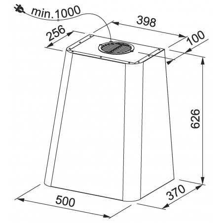 Odsavač par Franke Smart Deco FSMD 508 BK Černá