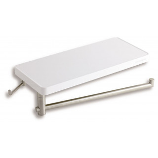 Polička s otočným držákem ručníku a háčkem Titania - Yacore 65582.1 Plast
