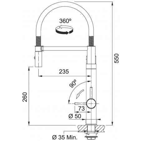 Kuchyňská baterie Franke Vital Tap Chrom/Gun Metal, se sprchou