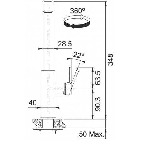 Kuchyňská baterie Franke FC 7853 MYTHOS Celonerez černá (PVD)