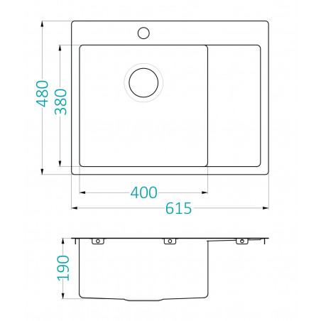 Kuchyňský dřez Alveus Quarto 20 Satin Kuchyňský dřez Alveus Quarto 20 Satin