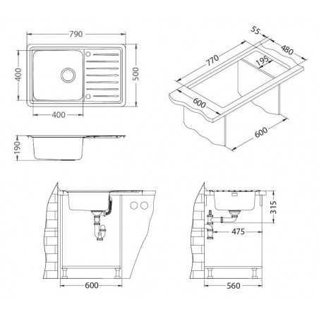 Kuchyňský dřez Alveus Galeo 20 Satin