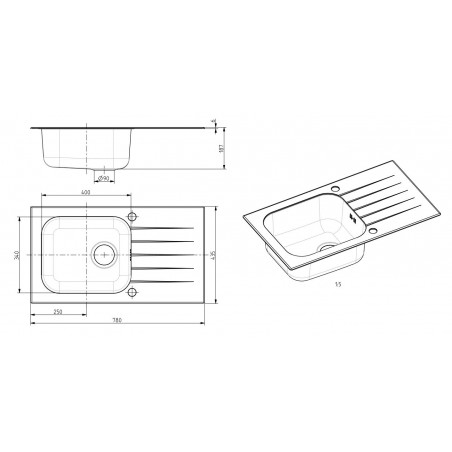 Kuchyňský dřez Alveus Altone 20 šedá/satin