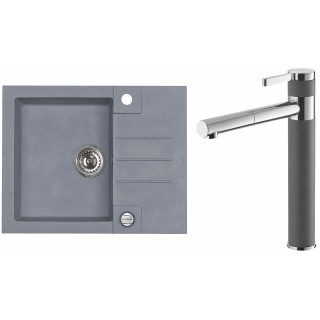 Set Alveus (dřez Rock 30 Steel 04 + baterie Zina Steel 04)