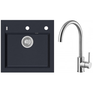 Set Alveus (dřez Formic 20 Twilight 05 + baterie Elza Kartáčovaná ocel)