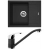 Set Sinks (dřez Linea 600 N Granblack 30 + baterie Pronto Granblack 30)
