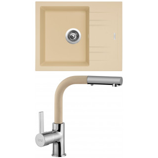 Set Sinks (dřez Linea 600 Sahara 50 + baterie Enigma S Sahara 50)