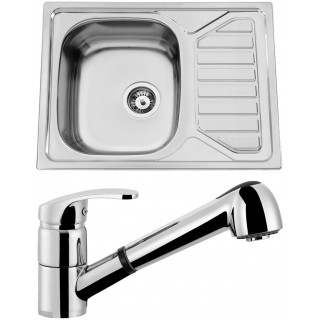 Set Sinks (dřez Okio 650 V + baterie Legenda S Chrom)