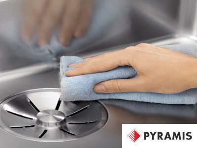 Čištění a údržba nerezových dřezů PYRAMIS