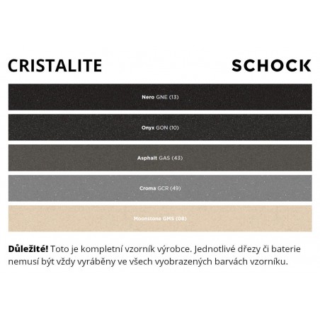 Vzorník granitu Schock Cristalite